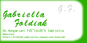 gabriella foldiak business card